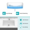 Quartz Kitchen Sink 28" X 19" Granite Composite Workstation Undermount Kitchen Sink - White - Image 7