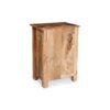 Recycled Wood Side Table With Drawer And Door - Natural - Image 4