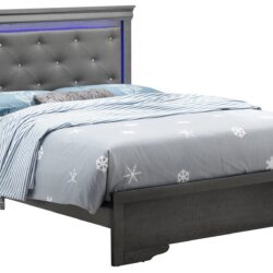 Full Bed Transitional - Metallic Black