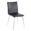 Fuji Mason - Upholstered Swivel Contemporary Dining Set, Glass, 5 Piece - Black / Multicolor - Image 4