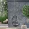Richards - Outdoor / Indoor Wicker Hanging Chair - Gray - Image 4