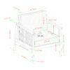 Contemporary Cushioned Eucalyptus Wood Patio Accent Chair - Natural - Image 2
