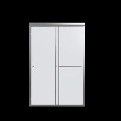 Semi Frameless Double Sliding Shower Door With SGCC Tempered Glass - Chrome