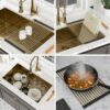 Undermount Kitchen Sink 32" X 19", 16 Gauge Deep Single Bowl - Gold - Image 7