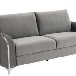 Wenona - Velvet Sofa - Gray