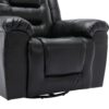 3 Seater Home Theater Recliner Manual Recliner Chair With Two Built-In Cup Holders For Living Room - Black - Image 16