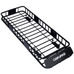 Motoring Roof Rack Rooftop Cargo Carrier Basket 64" Steel Universal Fit - Black