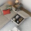 Convertible Combination Sofa, Sofa L Shaped, Sofa With Footstools With Storage Sofa For Living Room, Living Room 3 Seater Combination Sofa - Beige - Image 5