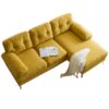 Modern L Shaped Sectional Sofa For Living Room Or Bedroom - Yellow - Image 11