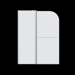 Frameless Folding Shower Doors For Bathtub With Pivot Tub Glass Door - Chrome