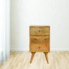 Nordic Style 4 Drawer Multi Nightstand - Oak - Image 10