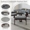 Modern Accent Chair Teddy Upholstered Armchair With Open Back 3 Legs Barrel Dining Chair Comfy Side Chair (Set of 2) - Gray - Image 4