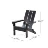 Aurascape - Outdoor Acacia Wood Foldable Adirondack Chair - Black - Image 3
