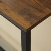 Soft Bag Bar Stool And Dining Table 3 Piece Set, Bar Chair With Backrest, Counter Bar Table, Small Square Table, Suitable For Kitchen - Antique Brown / Black - Image 3