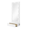 Elisa - Narrow Tall Mirror With Speaker And Drawer - White - Image 8