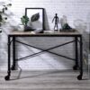 Oklarth - Rustic Writing Desk - Black / Oak - Image 5