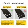 Floor Mirror Full Length Mirror Ultra Thin Aluminum Alloy Frame Modern Style Standing / Hanging Mirror Wall Mounted Mirror - Black - Image 9