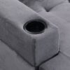 Modern Sectional Sofa Set With L Shape Chaise Lounge And Storage - Gray - Image 10