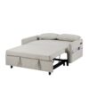 Pull Out Sleep Sofa Bed Loveseats Sofa Couch With Adjsutable Backrest, Storage Pockets, 2 Soft Pillows, USB Ports For Living Room, Bedroom, Apartment, Office - Beige - Image 19
