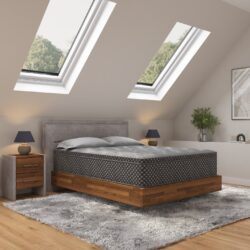 13" Full Quilted Eurotop Hybrid Mattress, Plush - Gray