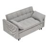 Two-Seat Casual Sofa With Pull Out Bed, Living Room Furniture - Light Gray - Image 6