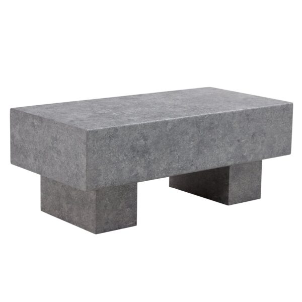 Modern Simple Texture Coffee Table With Spacious Top And Sturdy Legs - Gray
