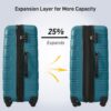 Hardshell Luggage Sets 4 Pieces + Bag Spinner Suitcase With Tsa Lock Lightweight - 16" / 20" / 24" / 28" Luggages - Blue - Image 6