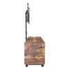 Rustic Brown TV Console With Push-To-Open Storage Cabinet For TV, Wood & Glass TV Stand For Living Room Bedroom - Rustic Brown - Image 18
