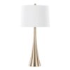 Diana - Contemporary Metal Table Lamp (Set of 2) - White / Gold - Image 2