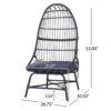 Elon - Cocoon Chair - Gray - Image 5