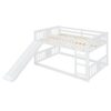 Full Over Full Bunk Bed With Ladder With Slide - White - Image 5