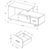 TV Stand, Console, Media Entertainment Center, Storage Drawer, Contemporary & Modern - Brown - Image 4