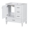 Bathroom Vanity, Modern Bathroom Cabinet With Sink Combo Set, Bathroom Storage Cabinet With A Soft Closing Door And 3 Drawers, Solid Wood Frame - White - Image 6