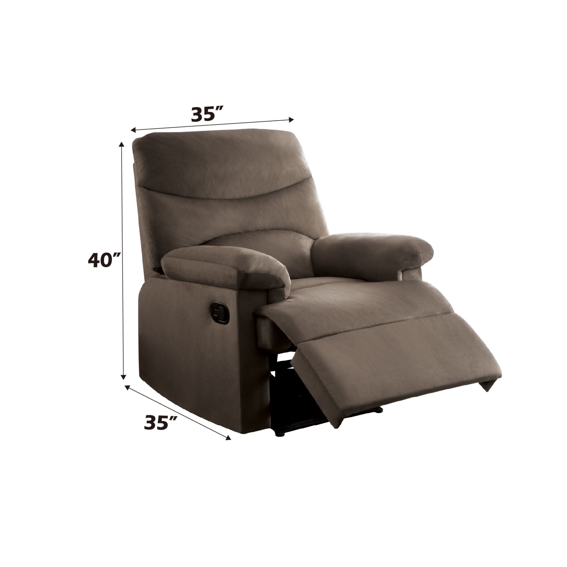Arcadia - Woven Motion Recliner - Light Brown - Image 2