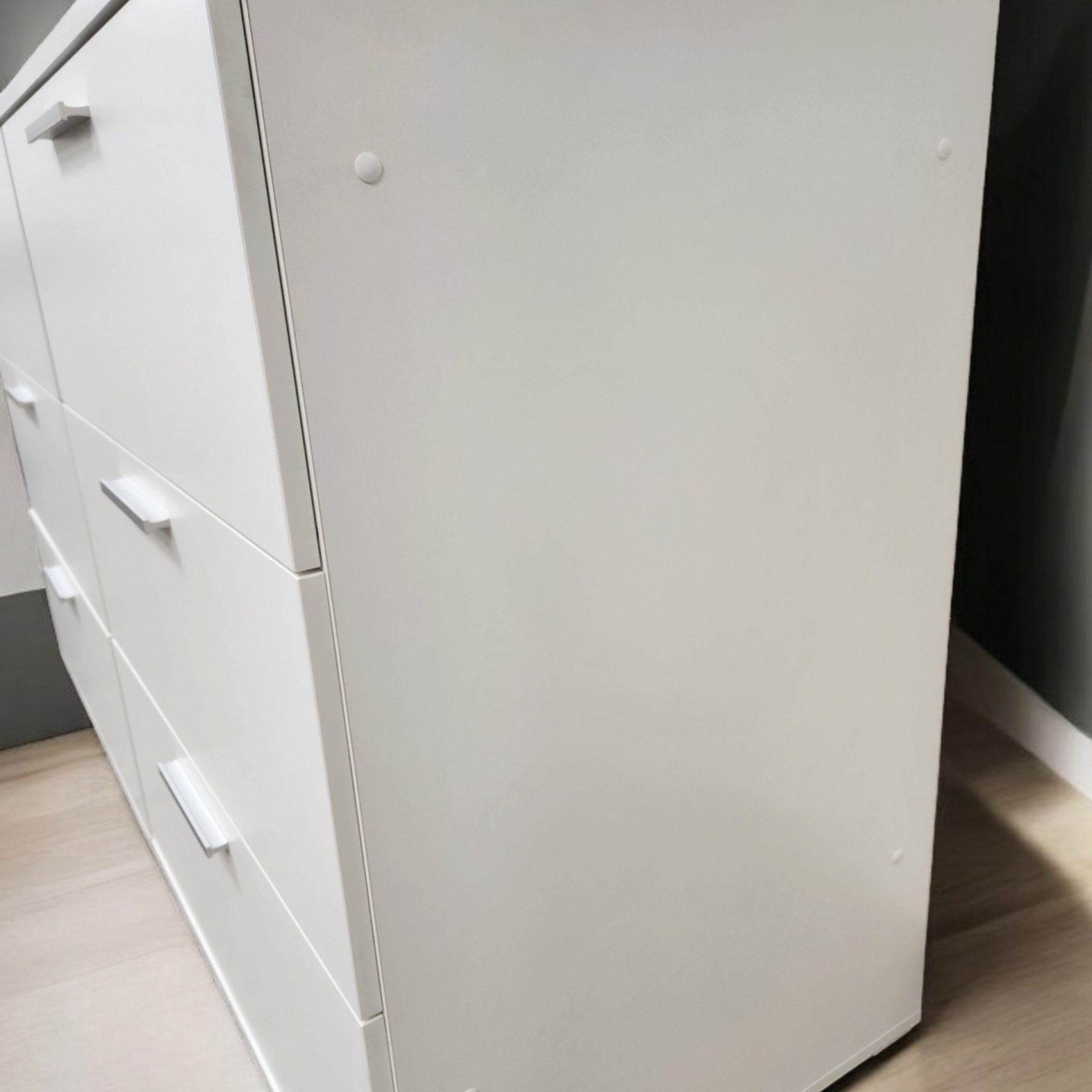 Morgan - 3 Drawer Modular Jumbo Chest In Wood Transformable Storage Solution - White - Image 12