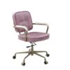 Siecross - Top Grain Leather Office Chair - Pink - Image 4