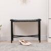 Handwoven Paper Rope Foot Rest Shoes Stools Ottomans For Entryway, Living Room, Bedroom & Office - Black - Image 6