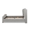Fontana - Queen Wingback Upholstered Platform Bed Frame - Silver Gray - Image 3