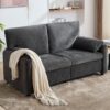 Minimalist 800Lbs Down Filled Sofa, Multiple Colors, Chenille - Gray - Image 2