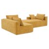 2 Pices Free Combination Minimalist Style Modular Sectional, Wrinkle Resistant Couch Set L Shaped Compressed Sofa For Living Room - Yellow - Image 9