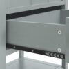 2 Drawer Side Table, American Style, End Table, Suitable For Bedroom, Living Room, Study - Light Gray - Image 16