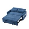 Pull Out Sleep Sofa Bed Loveseats Sofa Couch With Adjsutable Backrest, Storage Pockets, 2 Soft Pillows, USB Ports For Living Room, Bedroom, Apartment, Office - Blue - Image 20