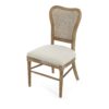 Classic Retro Dining Chair (Set of 2) With Rattan Backrest - Dark Brown / Beige - Image 8