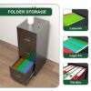 Metal Vertical File Cabinet With Lock And Card Slot For A4 Legal / Letter Size, Durable Steel - Black - Image 10