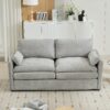 Cozy Upholstered Loveseat Sofa Oversized Comfy Comfy Cloud Sofa Double Cushion Loveseat Sofa Plush Cushion Sofa Couch For Living Room - Light Gray - Image 9