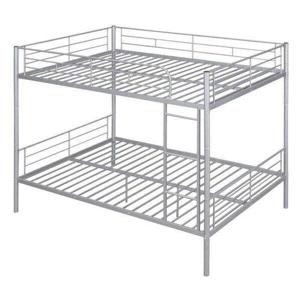Full Over Full Metal Bunk Bed - Sliver