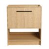Modern Freestanding 30" Bathroom Vanity With Open Storage Compartment, Construction, Excluding Sink - Oak - Image 10