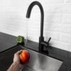 Kitchen Sink Faucet With Single Handle - Matte Black - Image 4