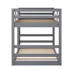 Twin Over Twin Bunk Bed With Ladder - Gray - Image 6