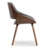 Malden - Bentwood Dining Chair With Wood Back - Gray - Image 3